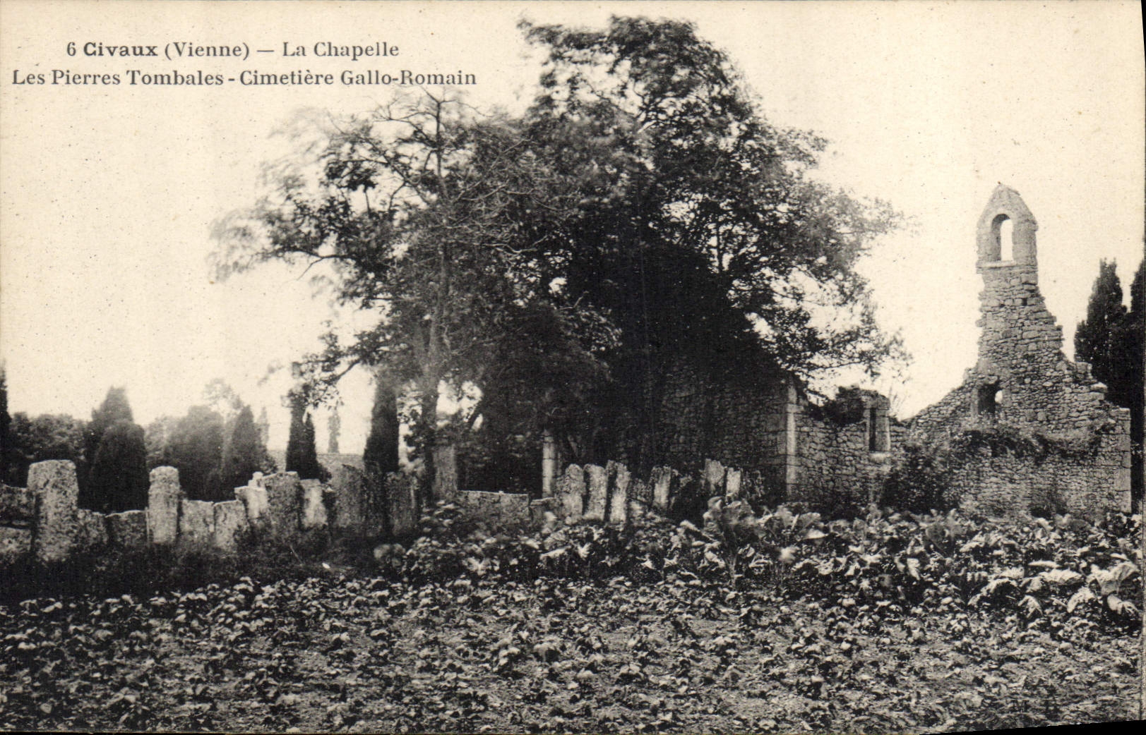 CPA Civaux Vienne La Chapelle Les Pierres Tombales Cimetiere Gallo Romain