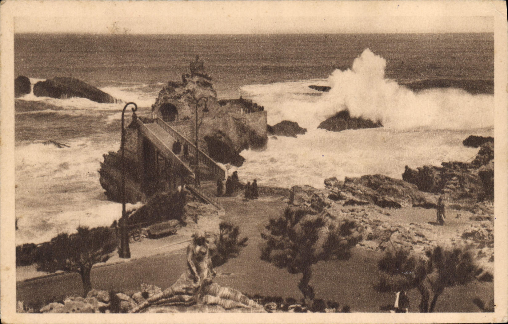 CPA Biarritz Esplanade de la Vierge 