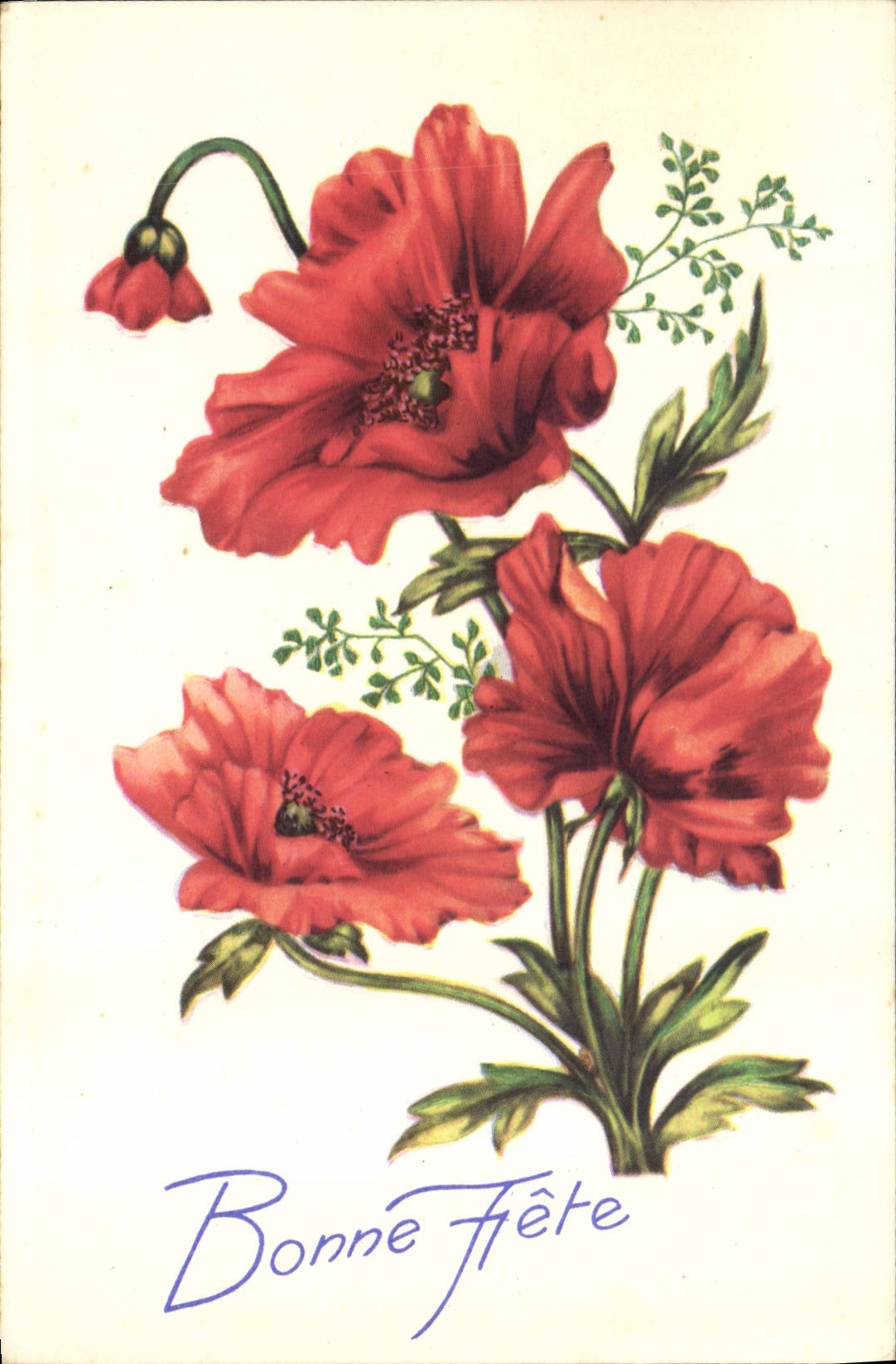 CPA Bonne Fete Fleurs