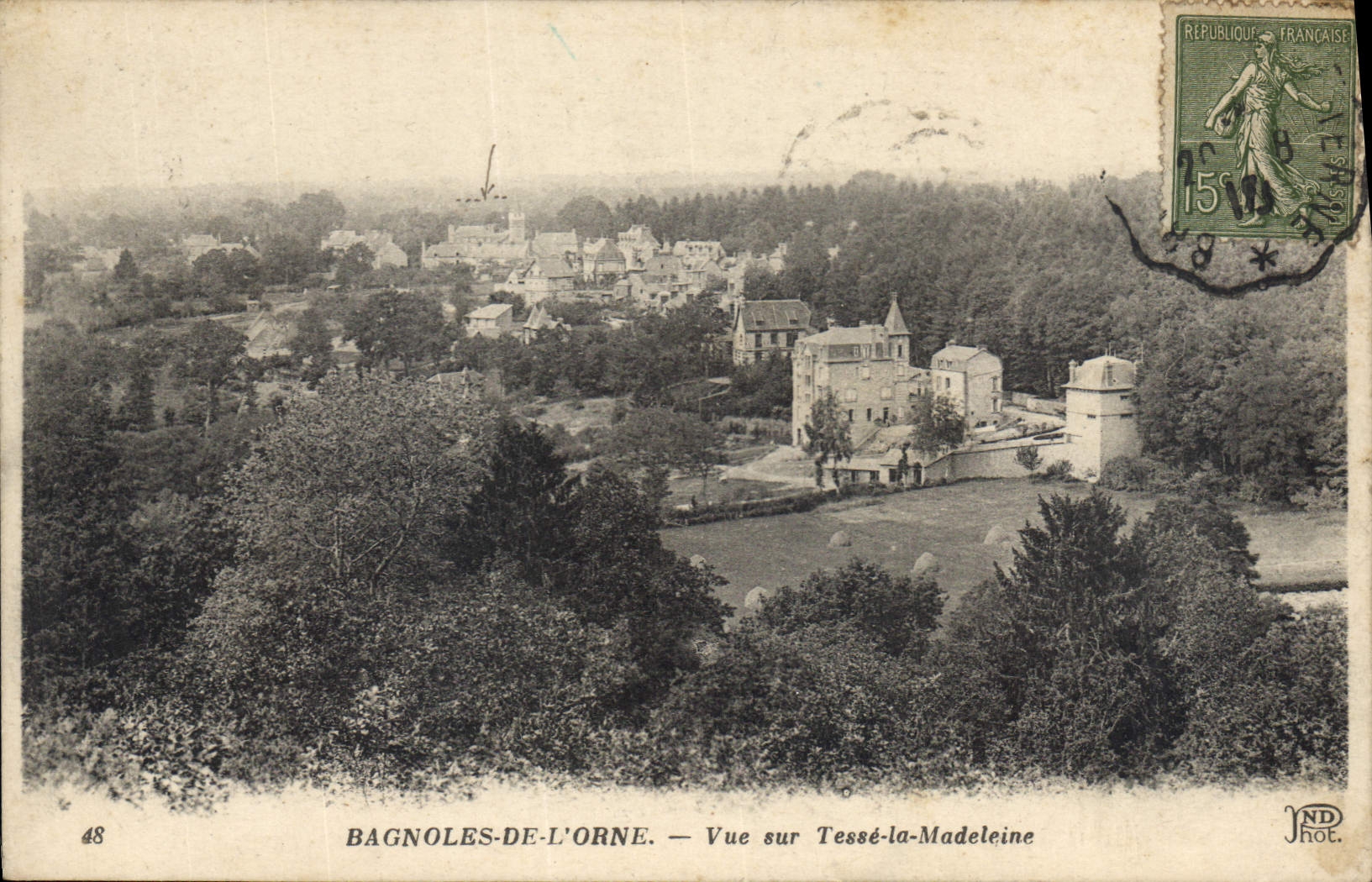 CPA Bagnoles de L'Orne Vue sur Tesse la Madeleine