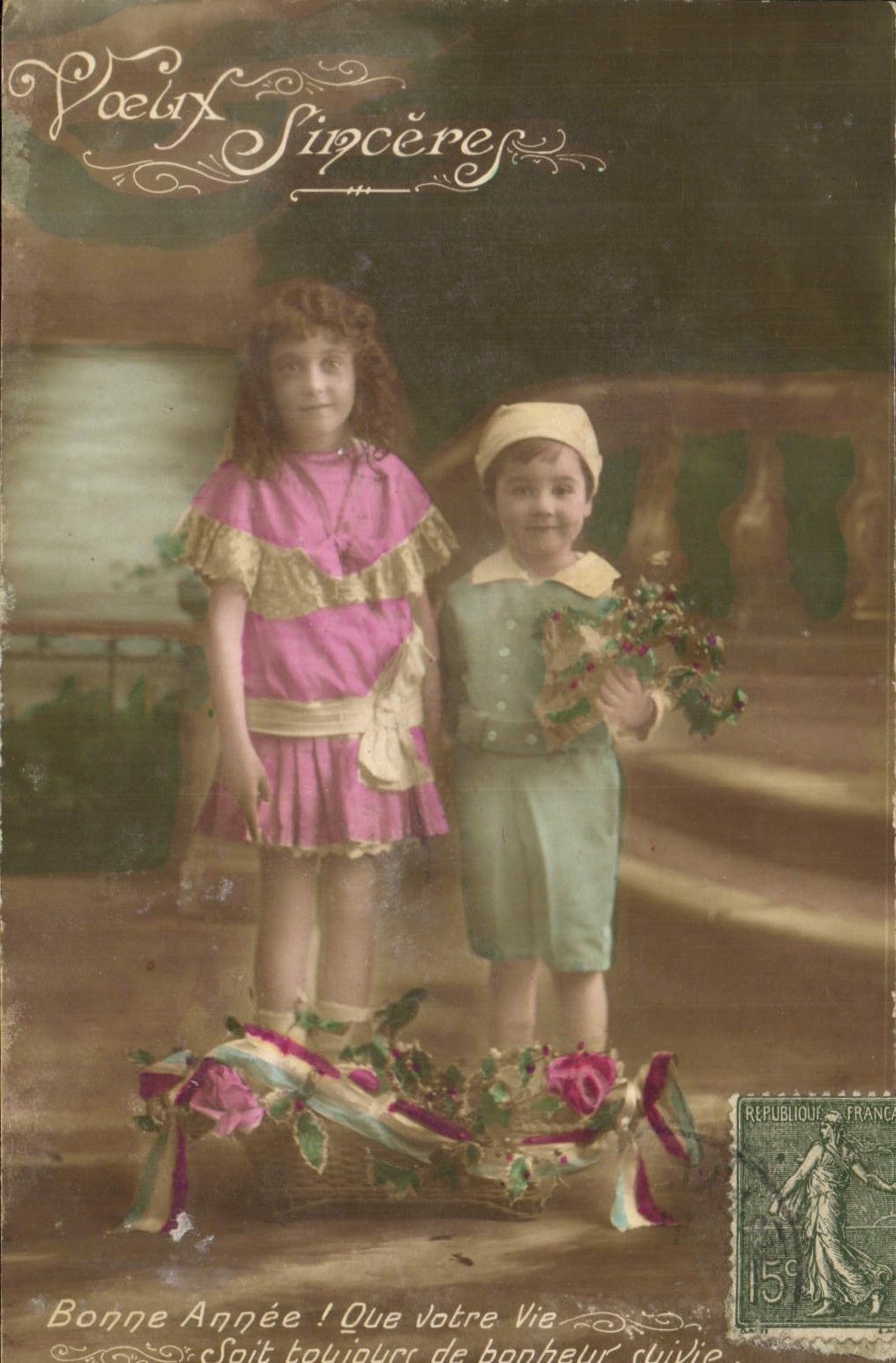 CPA Bonne Annee Que Jotre Vie Enfants