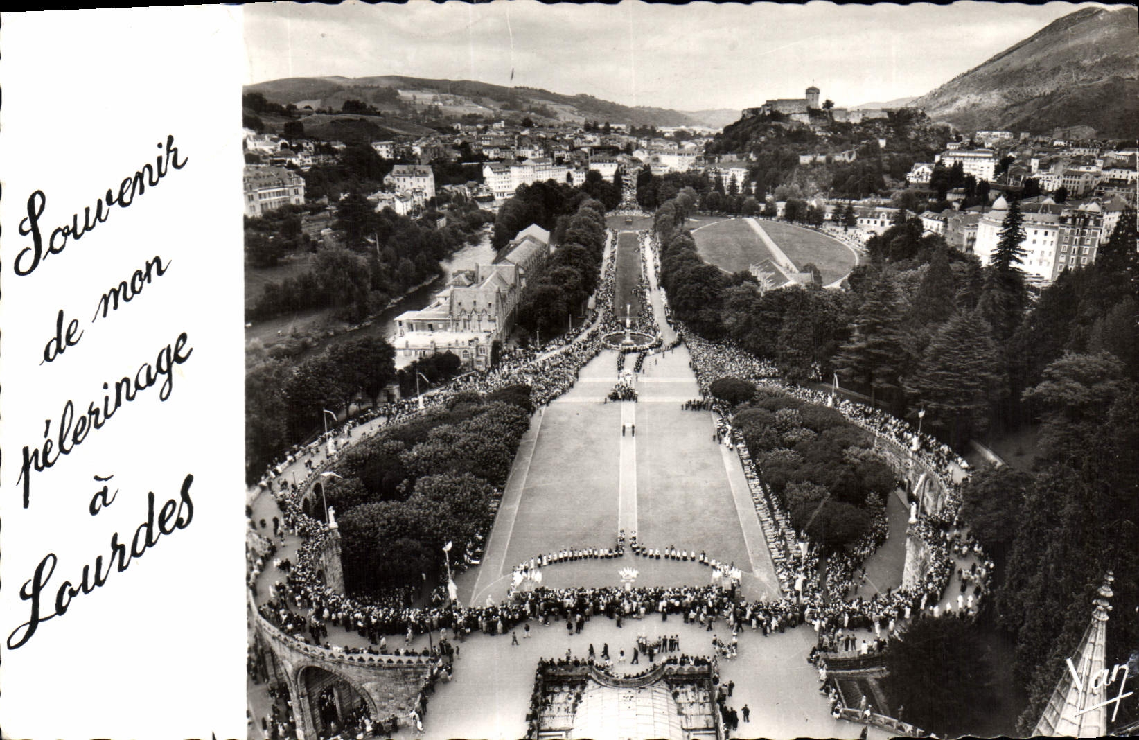 CPA Souvenir de mon pelerinage a Lourdes 