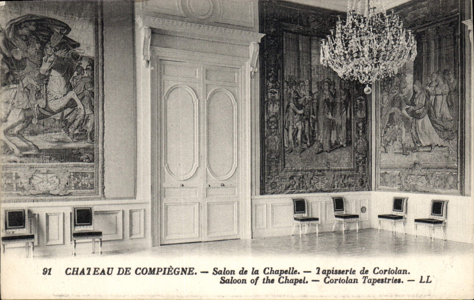 CPA Chateau de Compiegne Salon de la Chapelle Tapisserie de Coriolan 