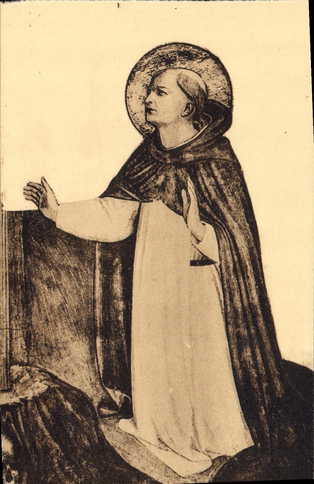 CPA Florence Musee de Saint Marc Fra Angelico Saint Dominique Detail de la Crocifixion 