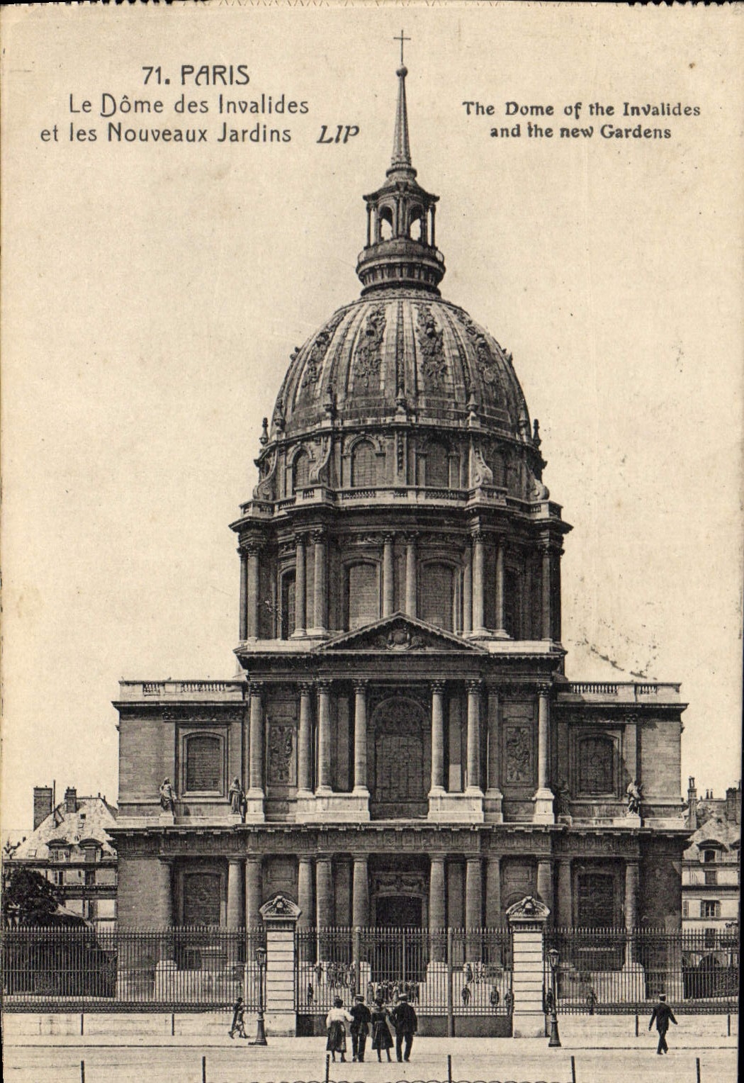 CPA Paris le Dome des Invalides et les Nouveaux Jardins 