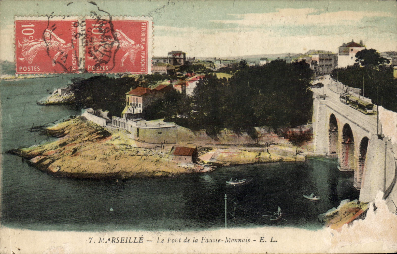 CPA Marseille le Pont de la Fausse Monnaie 