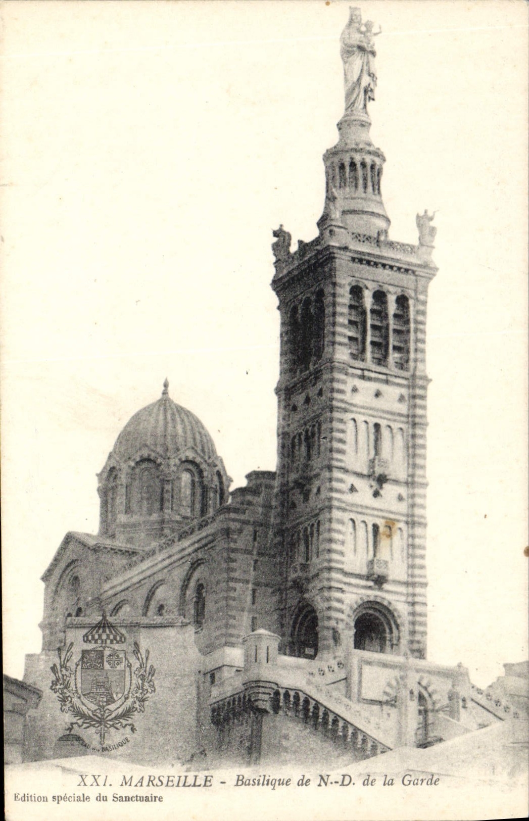 CPA Marseille Basilique de N D de la Garde 