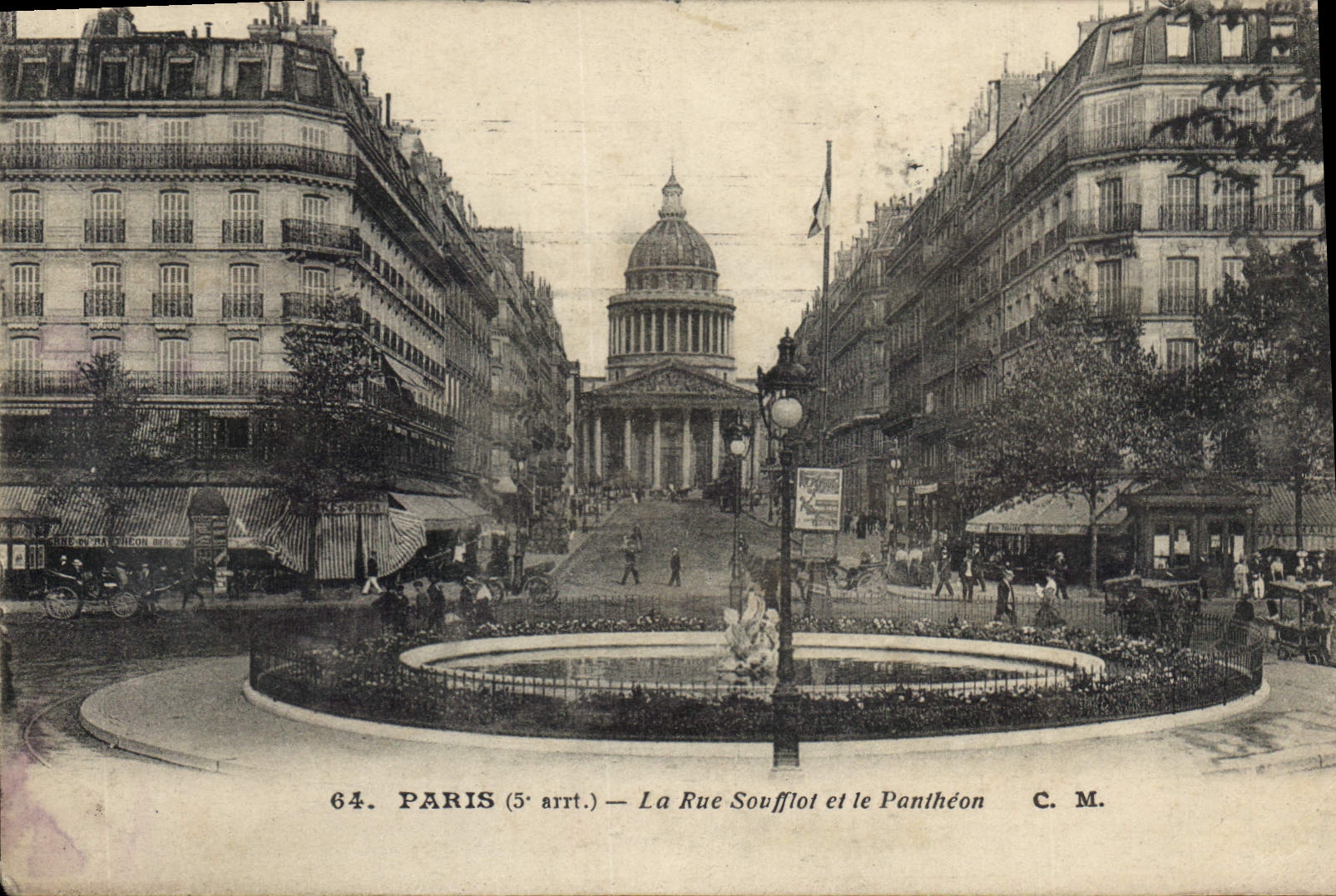 CPA Paris 5e arrt la Rue Soufflot et le Pantheon