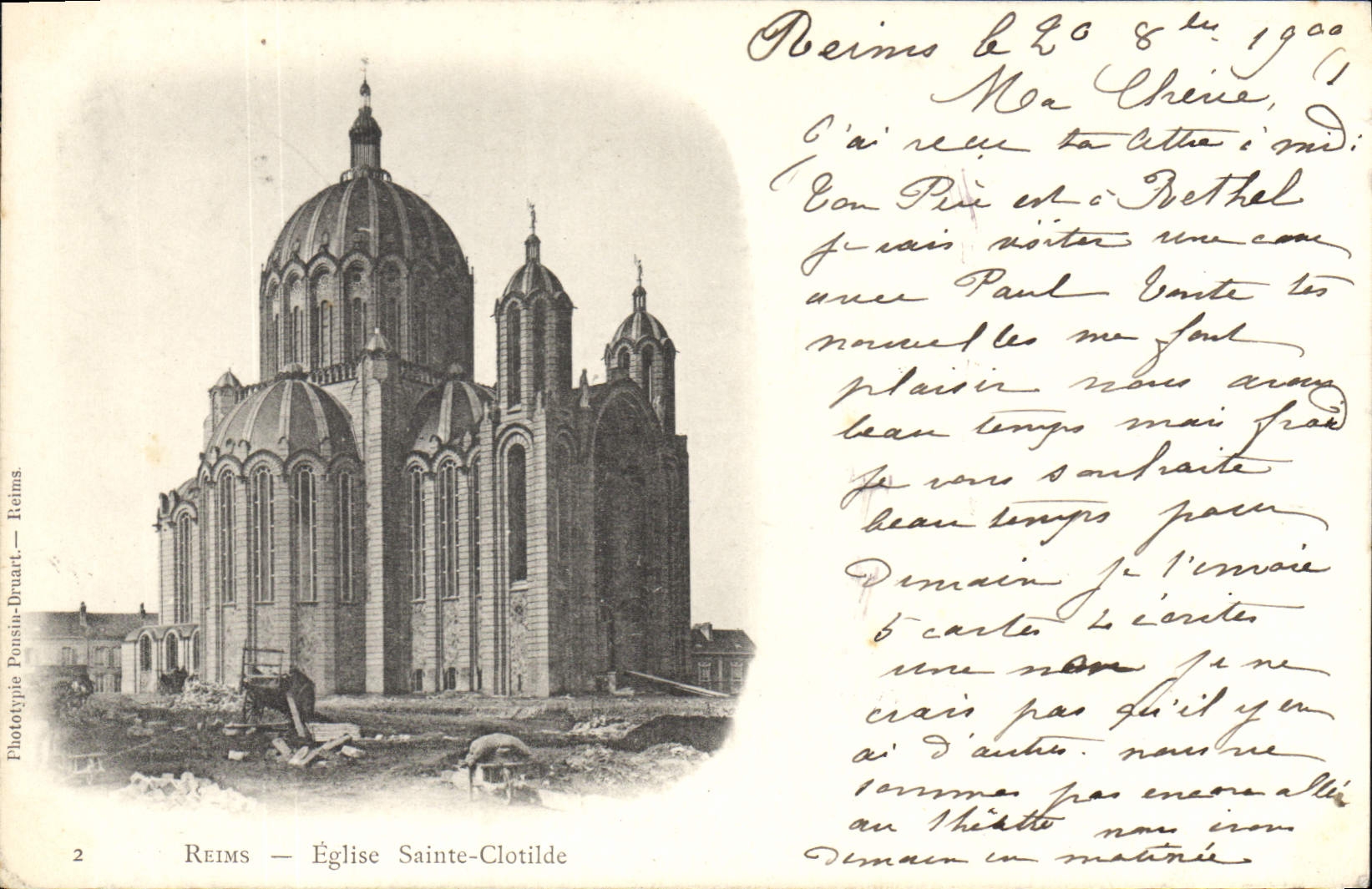 CPA Reims Eglise Sainte Clotillde 