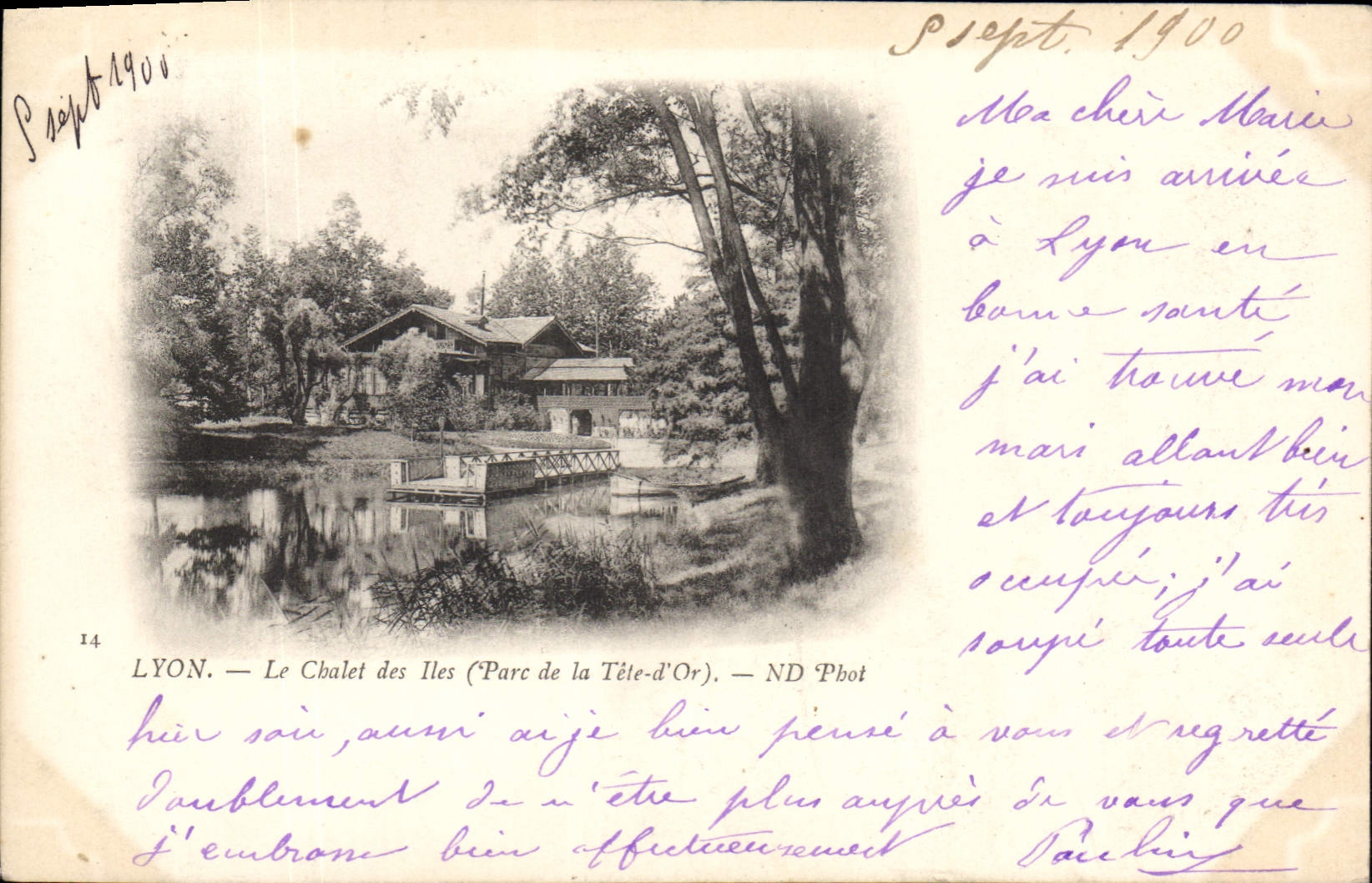 CPA Lyon le Chalet des Iles Parc de la Tete d'Or 