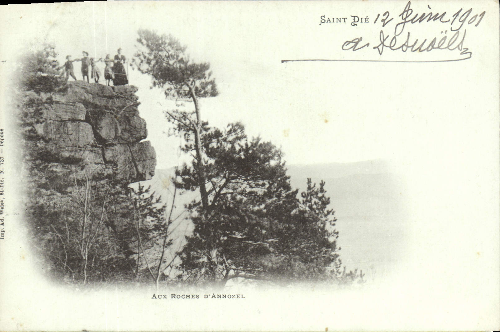 CPA Saint Die Aux Roches d'Annozel 
