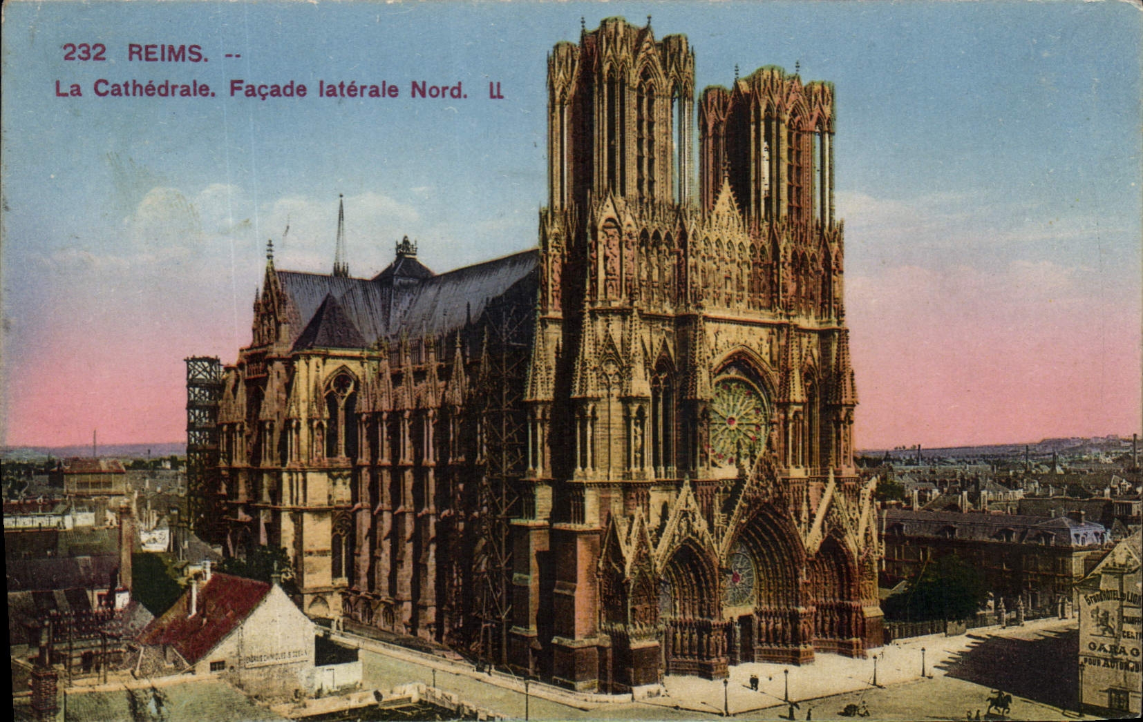 CPA Reims la Cathedrale Facade laterale Nord