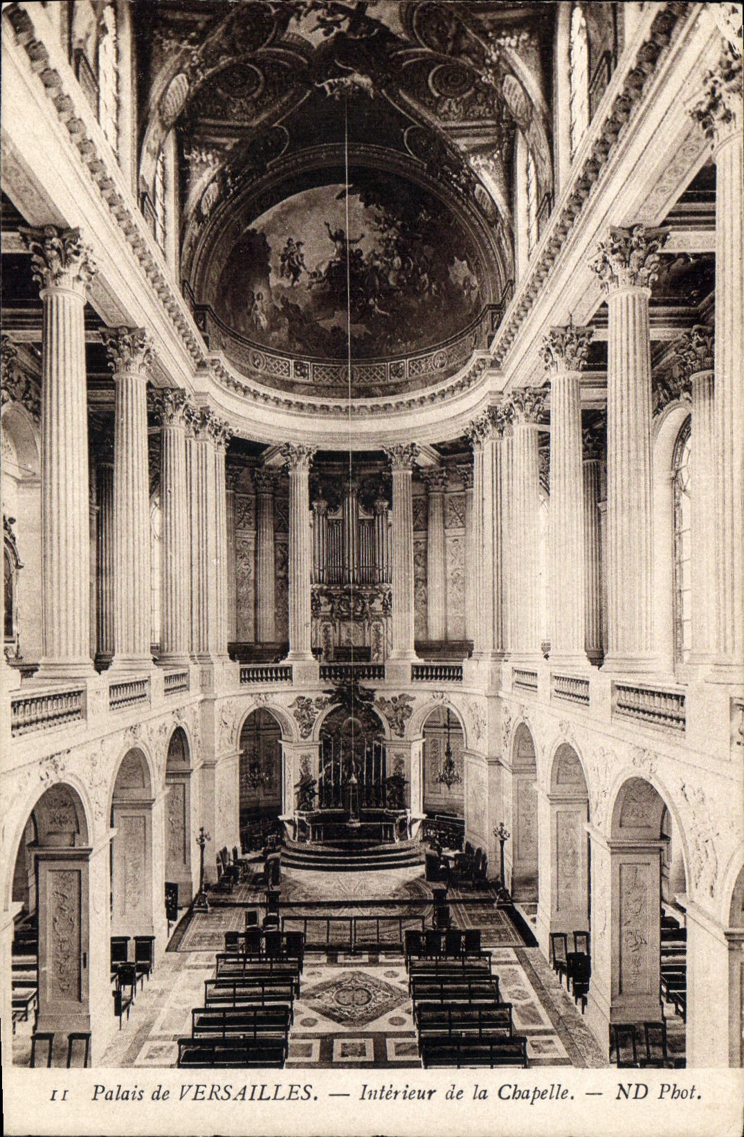 CPA Palais de Versailles interieur de la Chapelle Orgue