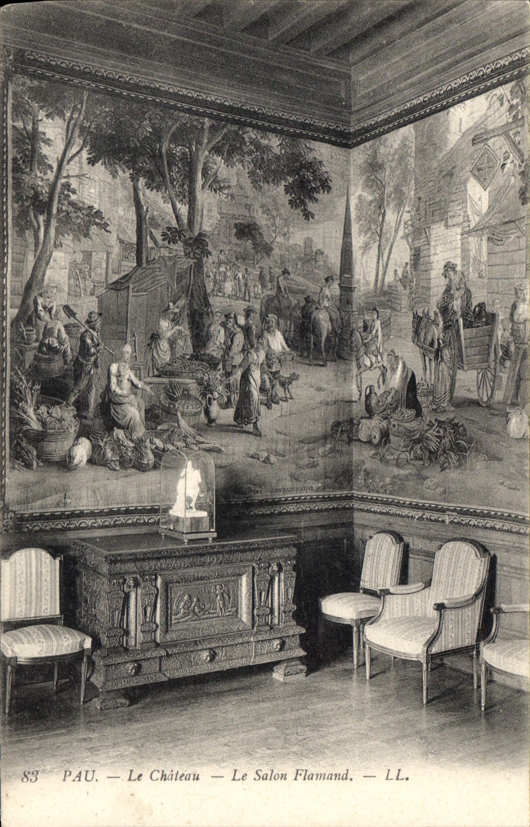 CPA Pau le Chateau le Salon Flamand 