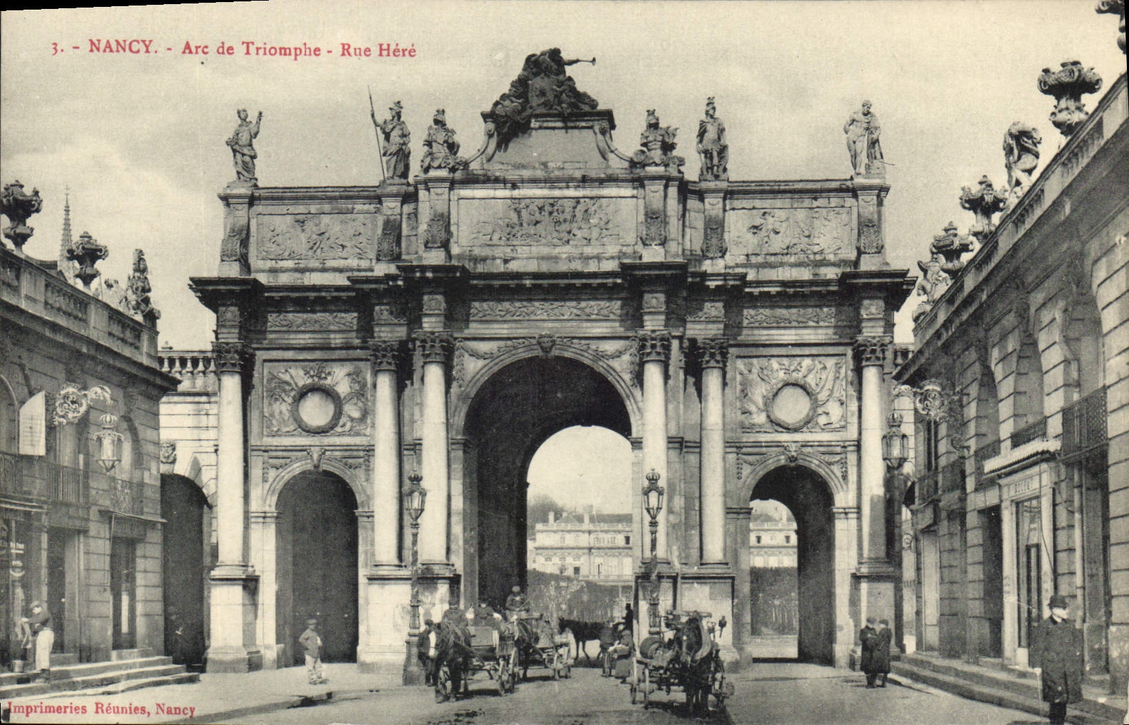 CPA Nancy Arc de Triomphe rue Here 