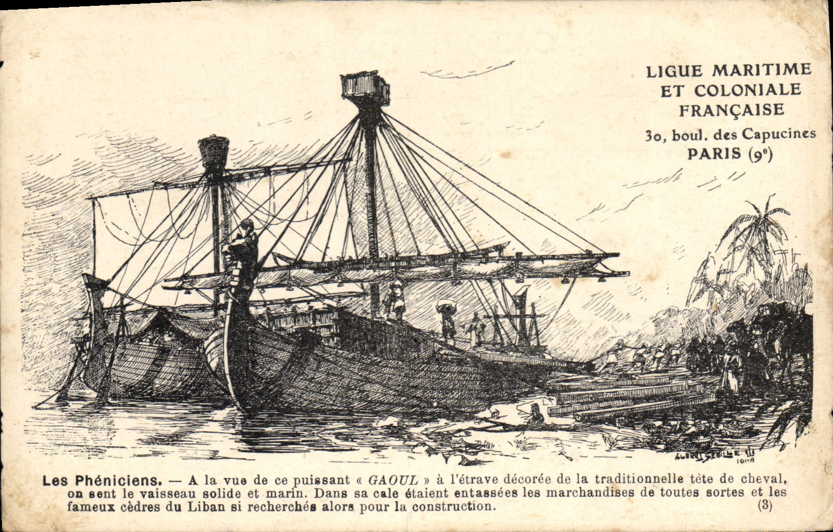 CPA Ligue Maritime et Coloniale Francaise Paris 9 a Les Pheniciens