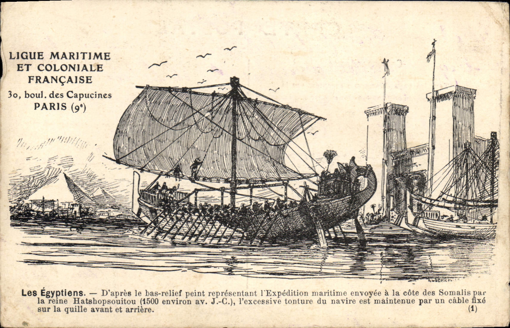 CPA Ligue Maritime et Coloniale Francaise Paris 9 a Les Egyptiens