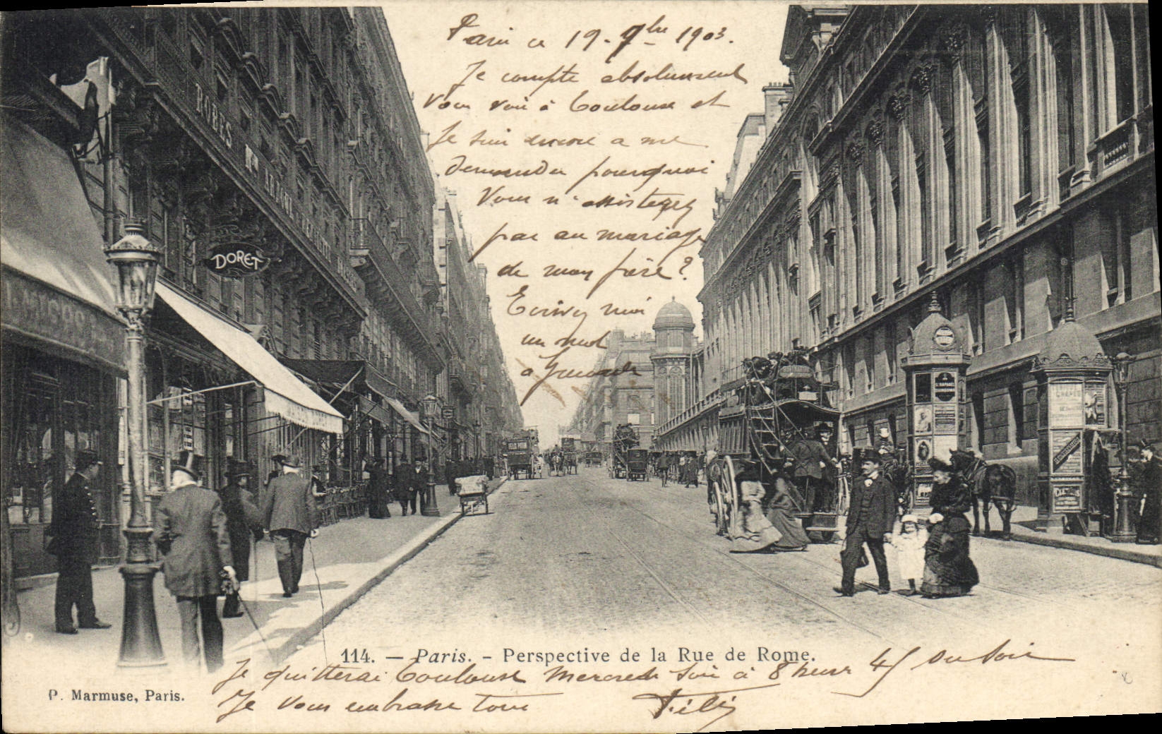 CPA Paris Perspective de la Rue de Rome