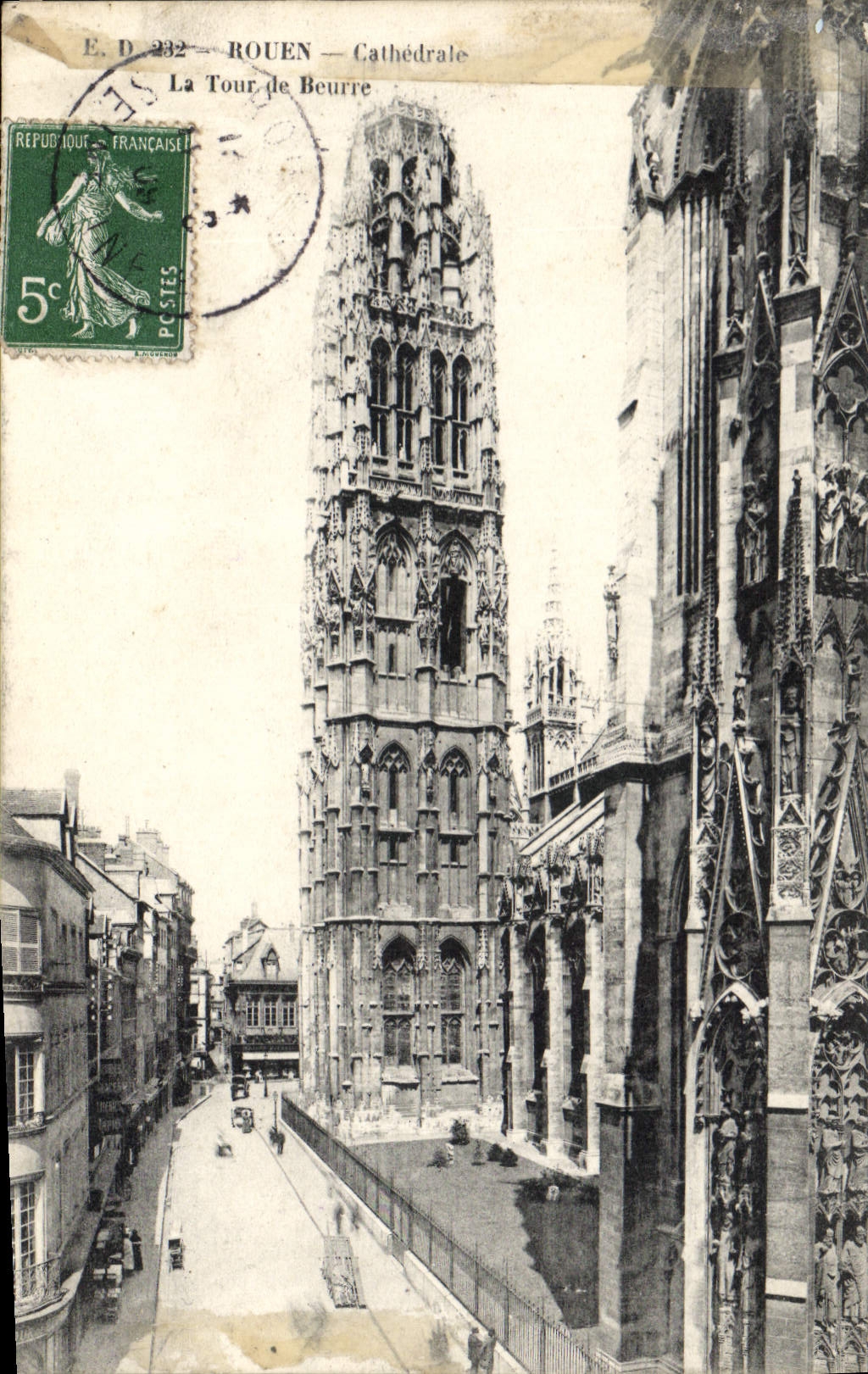 CPA Rouen Cathedrale La Tour de Beurre 