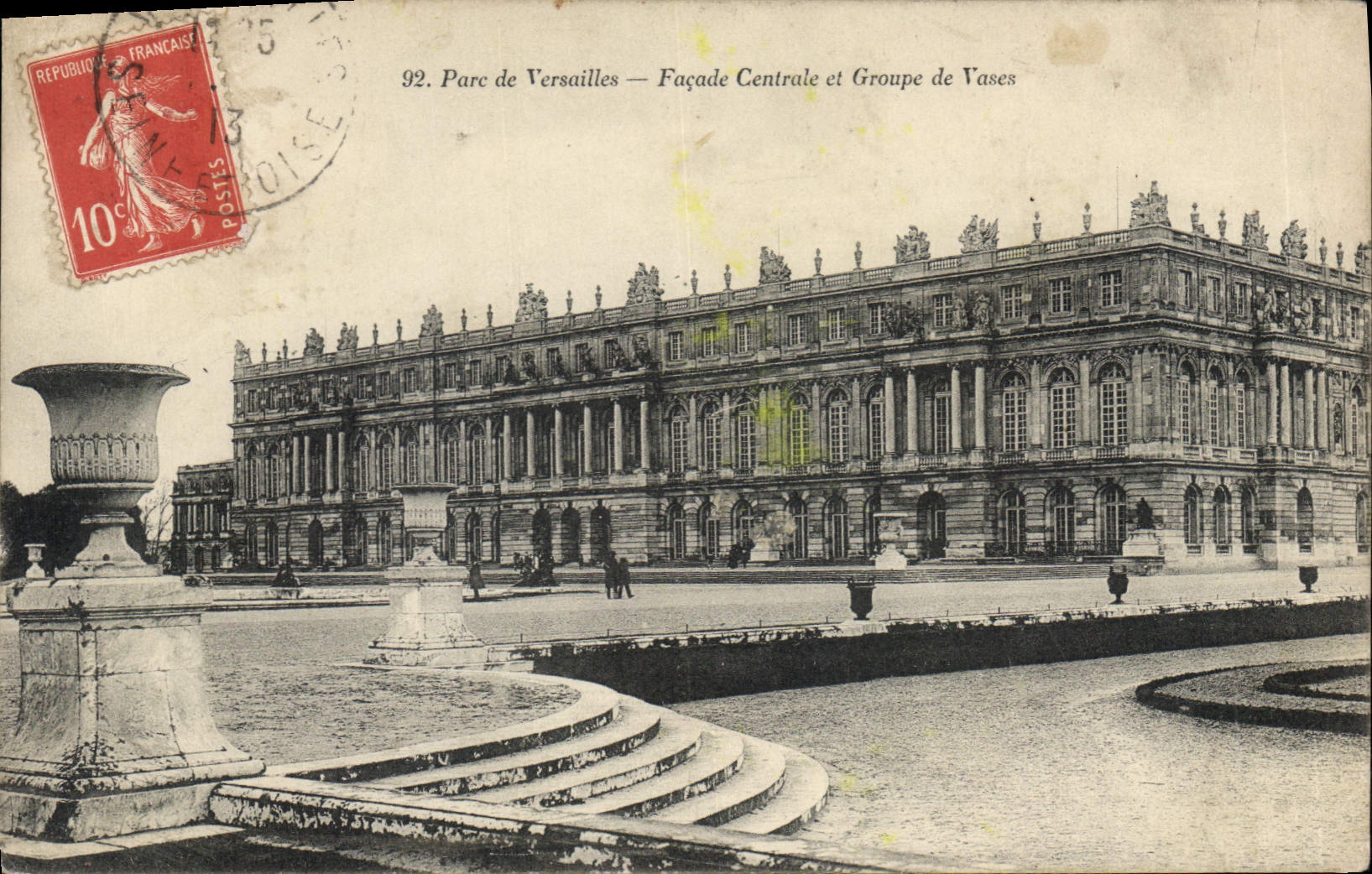 CPA Parc de Versaille Facade Centrale et Groupe de Vases 
