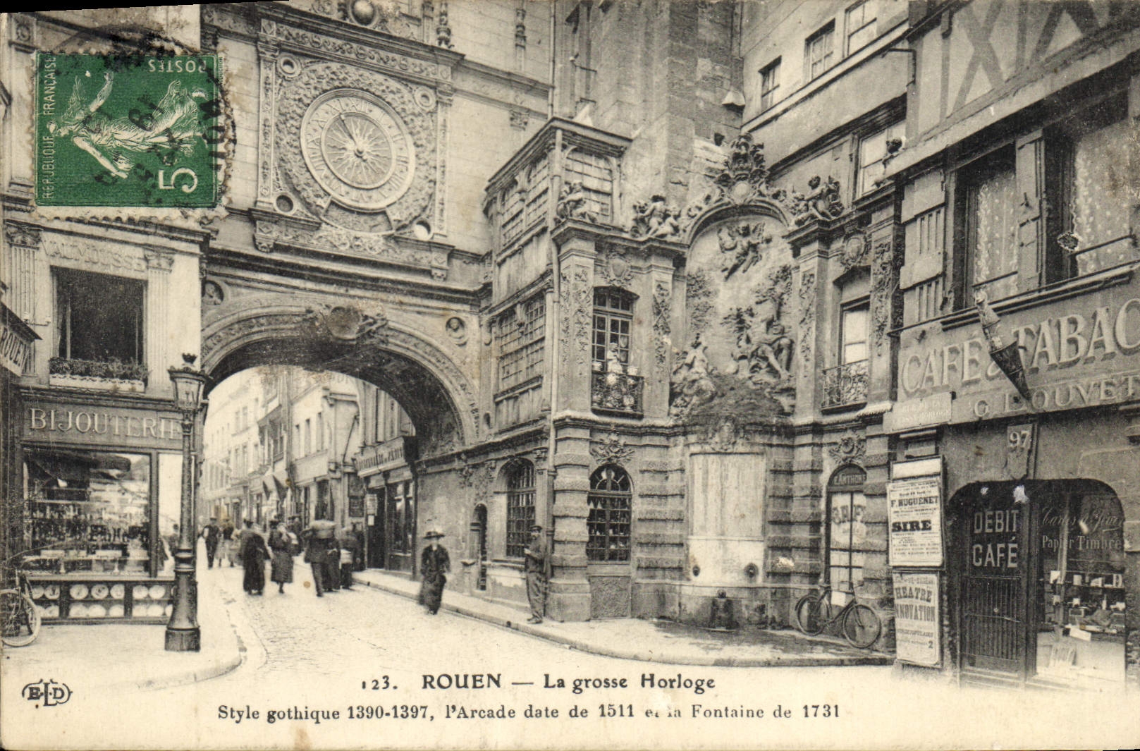 CPA Rouen La Grosse Horloge 