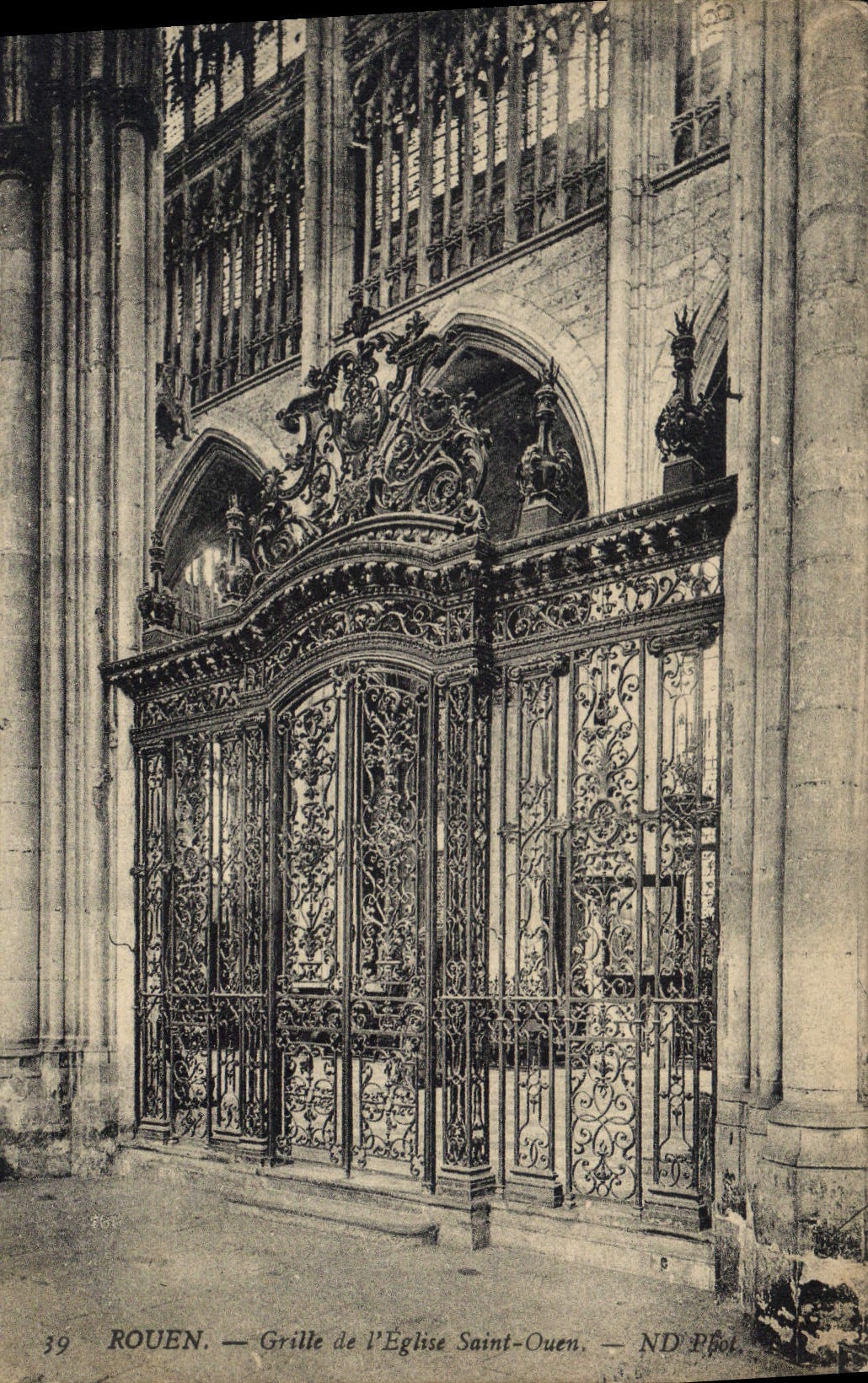 CPA Rouen Grille de l'Eglise Saint Ouen 