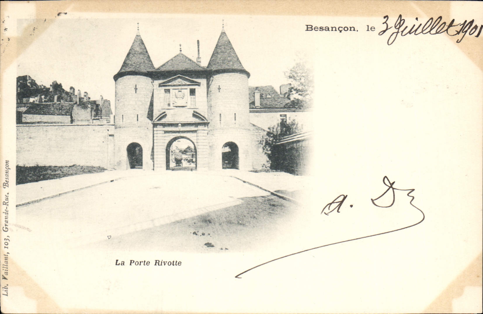 CPA Besancon La Porte Rivotte 