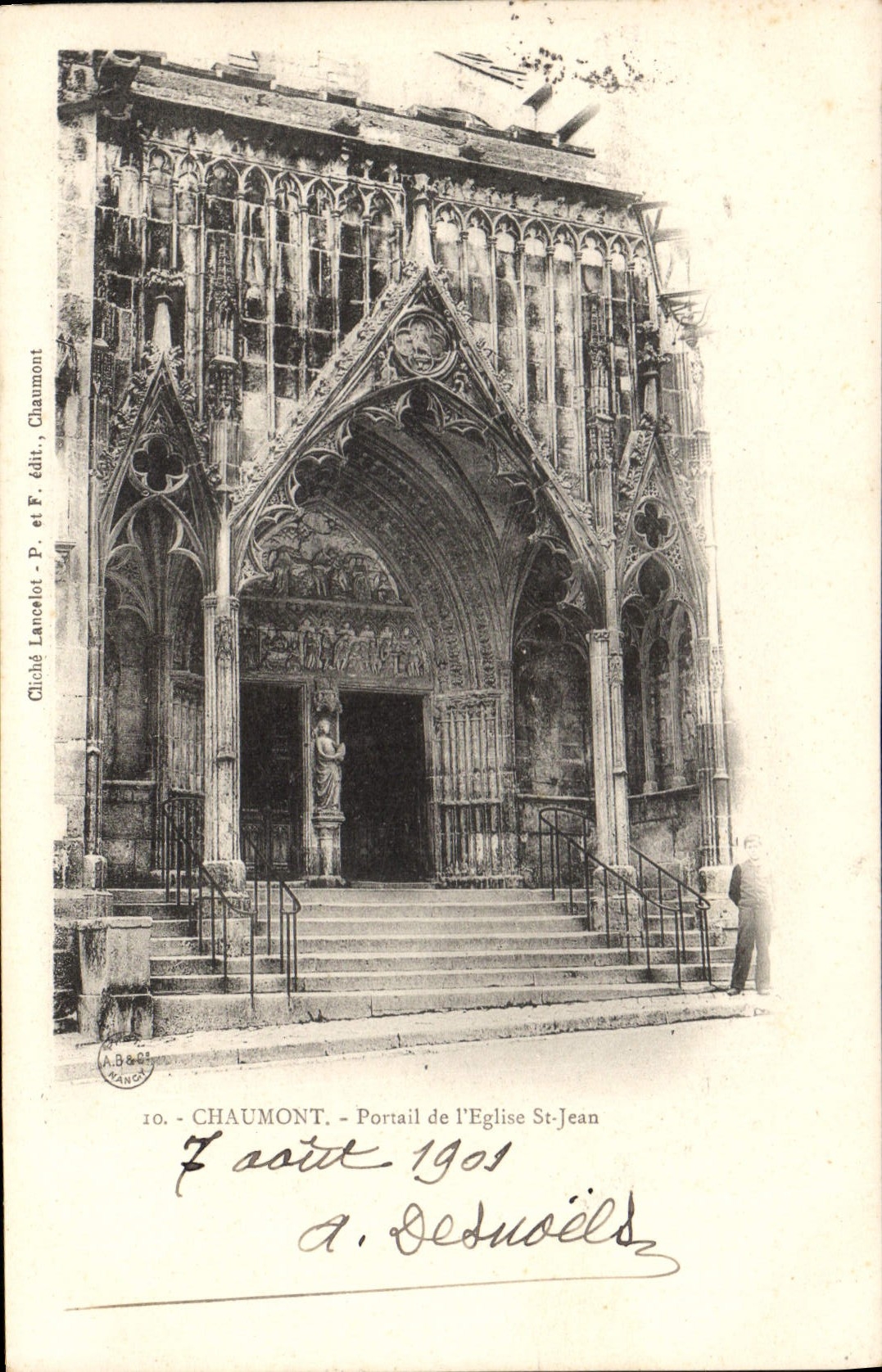 CPA Chaumont Portail de l'Eglise St Jean