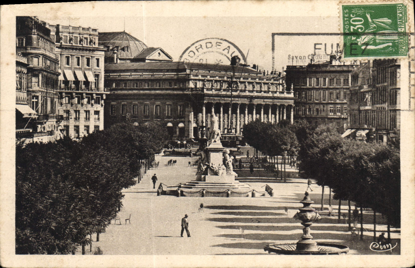 CPA Bordeaux Allees de Tourny et Grand Theatre