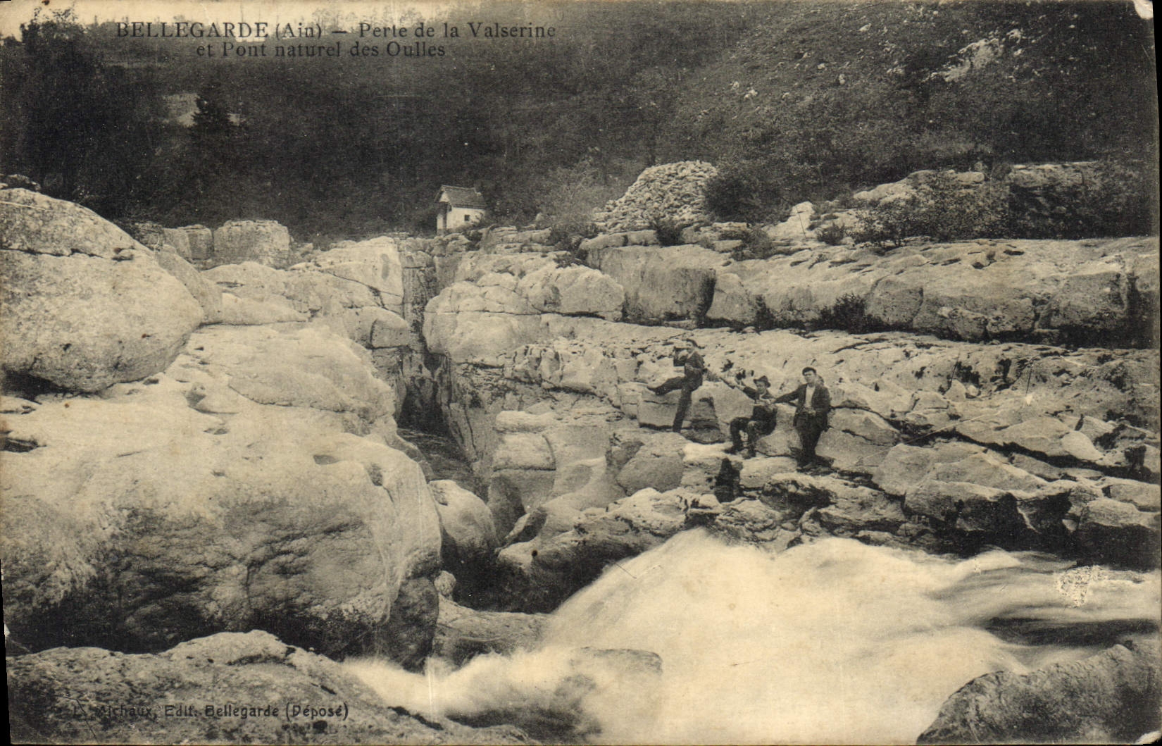 CPA Bellegarde Ain Porte de la Valserine et pont naturel des Oulles
