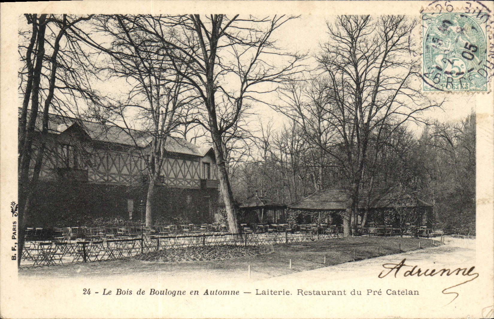CPA Le Bois de Boulogne en Automne Laiterie Restaurant du Pre Cathelan