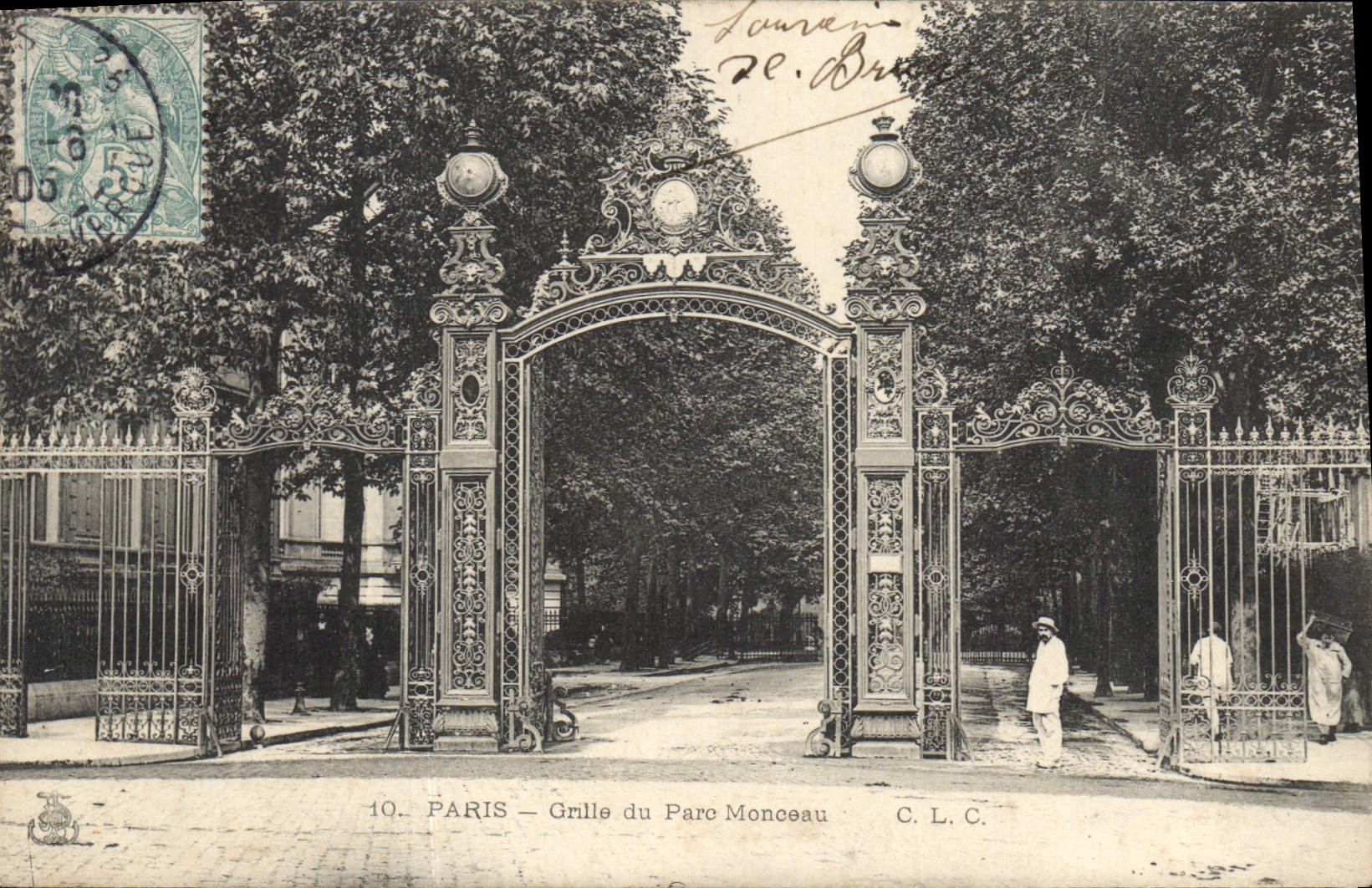 CPA Paris Grille du Parc Monceau