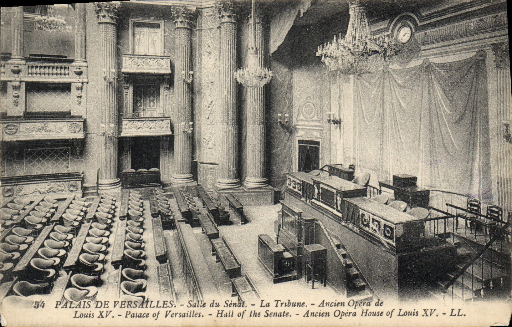 CPA Palais de Versaille Salle du Senal La Tribune Ancien Opera de Louis XV 
