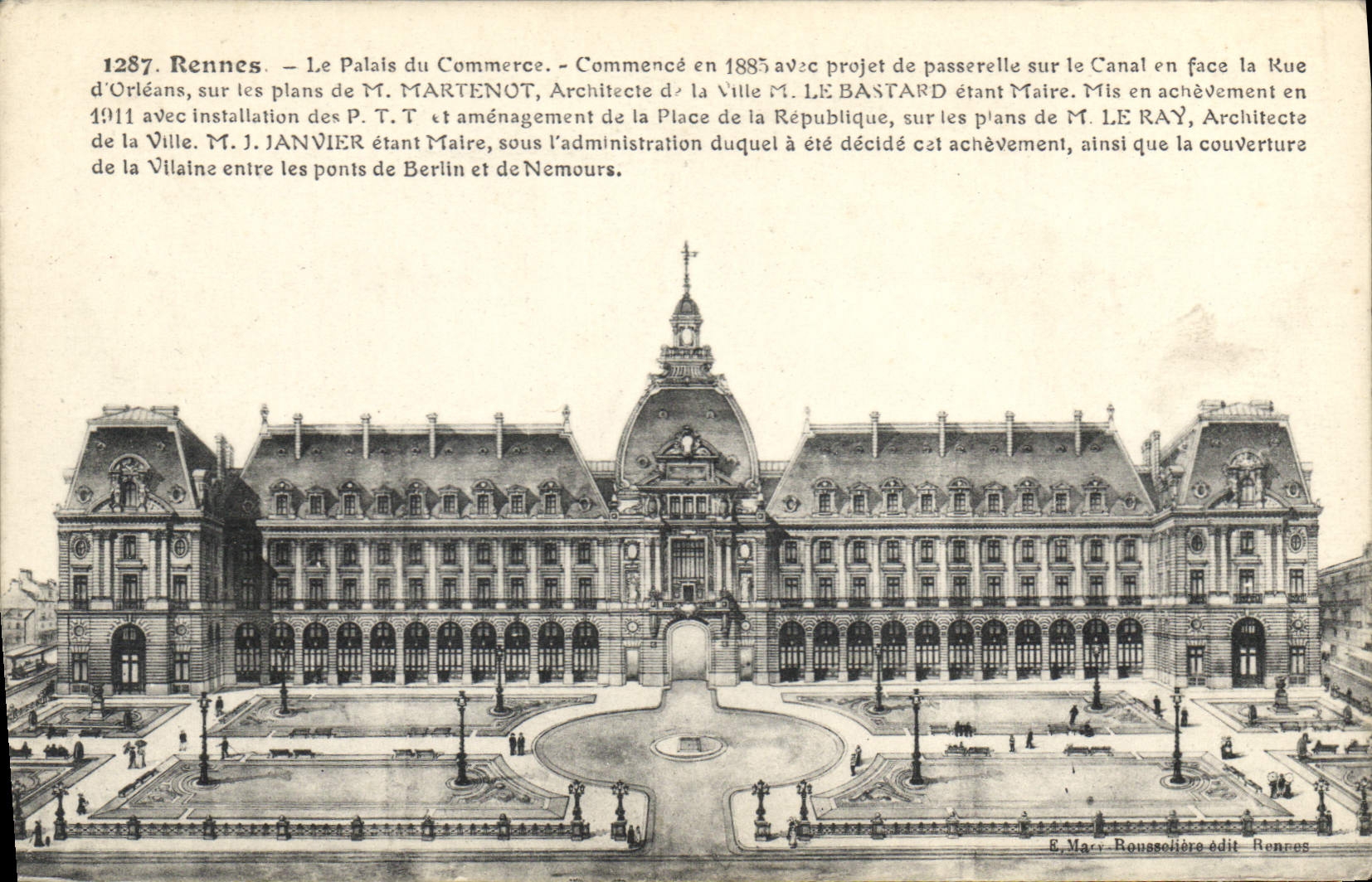 CPA Rennes Le Palais du Commerce 