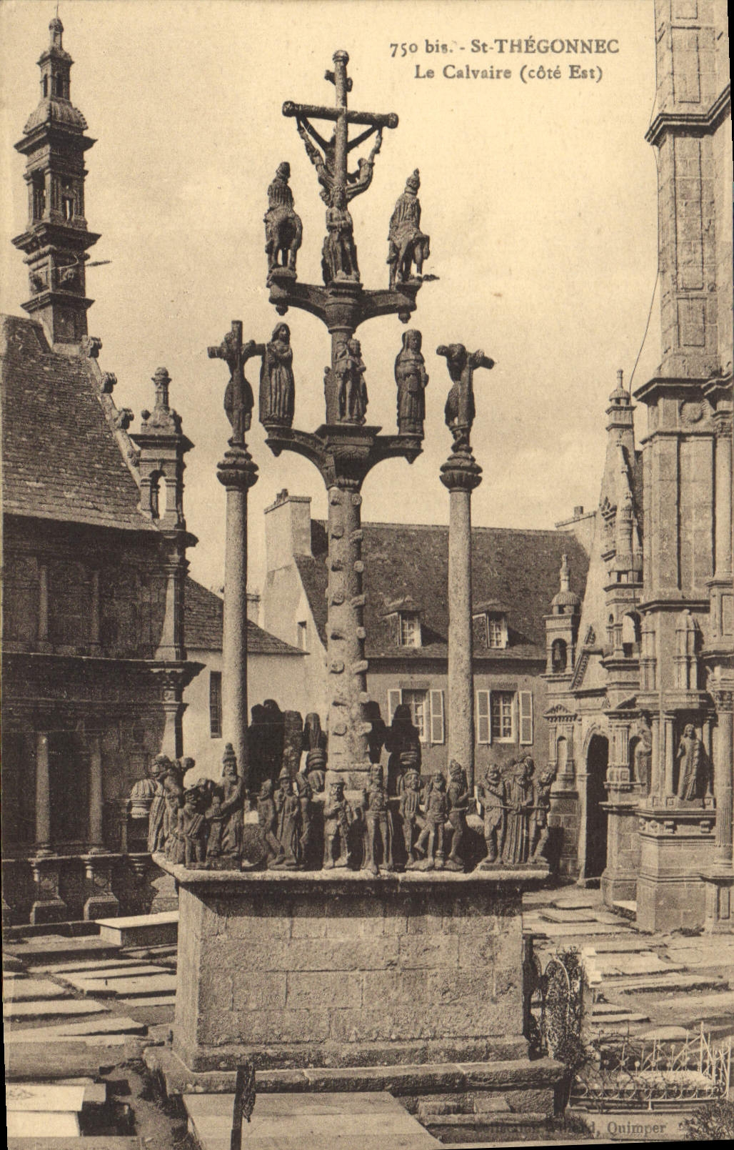 CPA St Thegonnes Le Calvaire cote Est