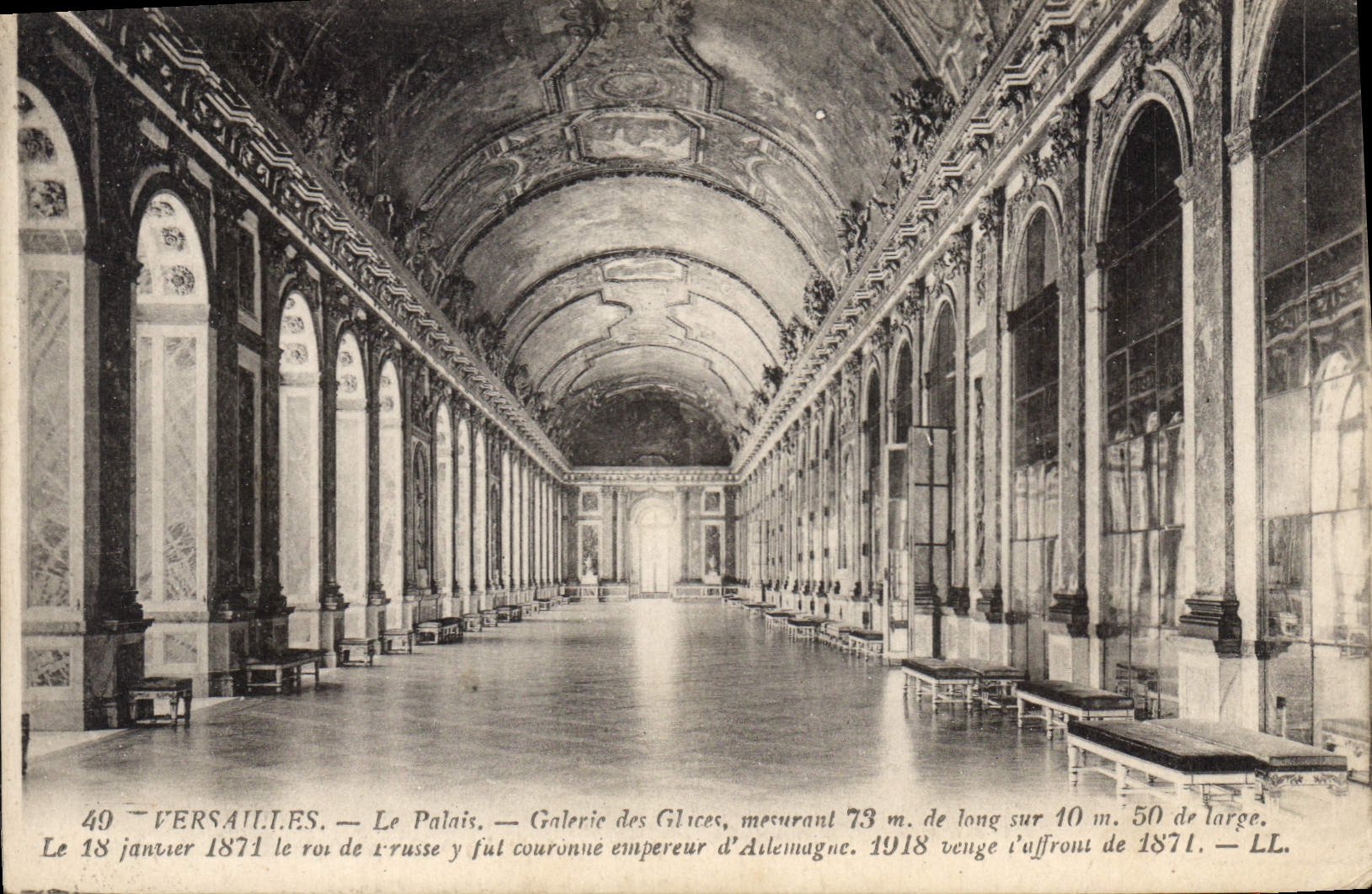 CPA Versailles Le Plais Galerie des Glaces 