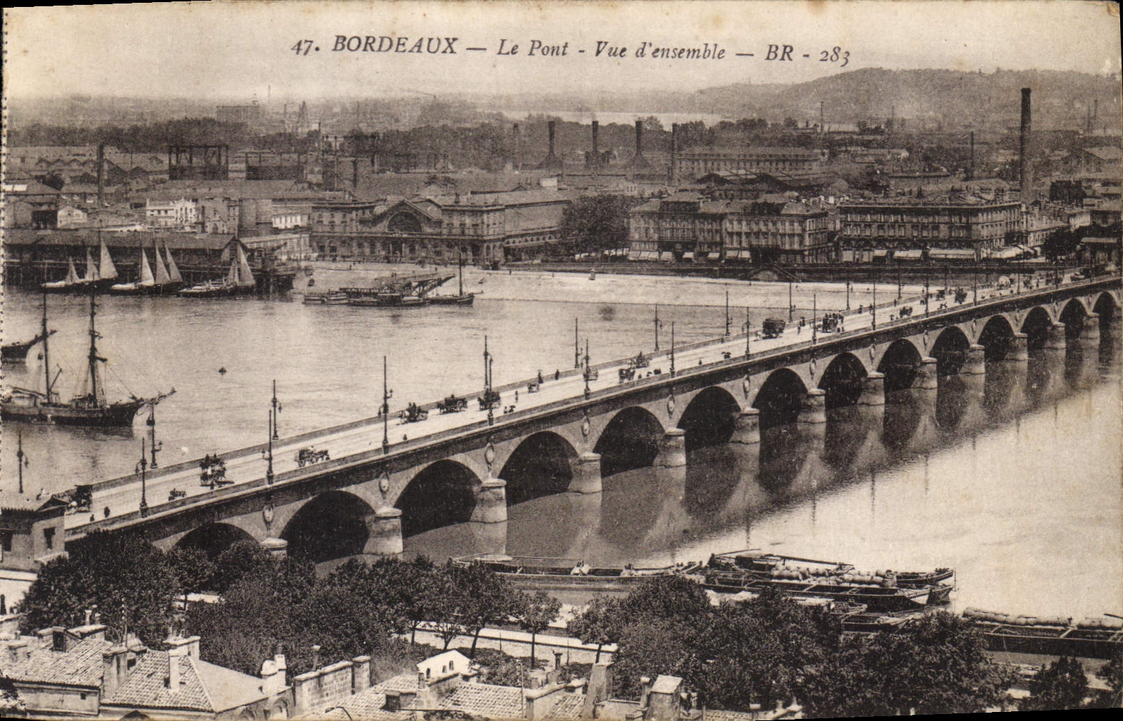 CPA Bordeaux Le Pont Vue d'ensemble 