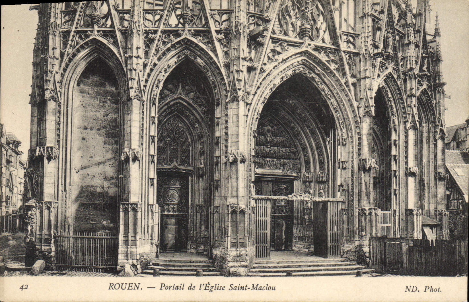 CPA Rouen Portail de l'Eglise Saint Maclou 
