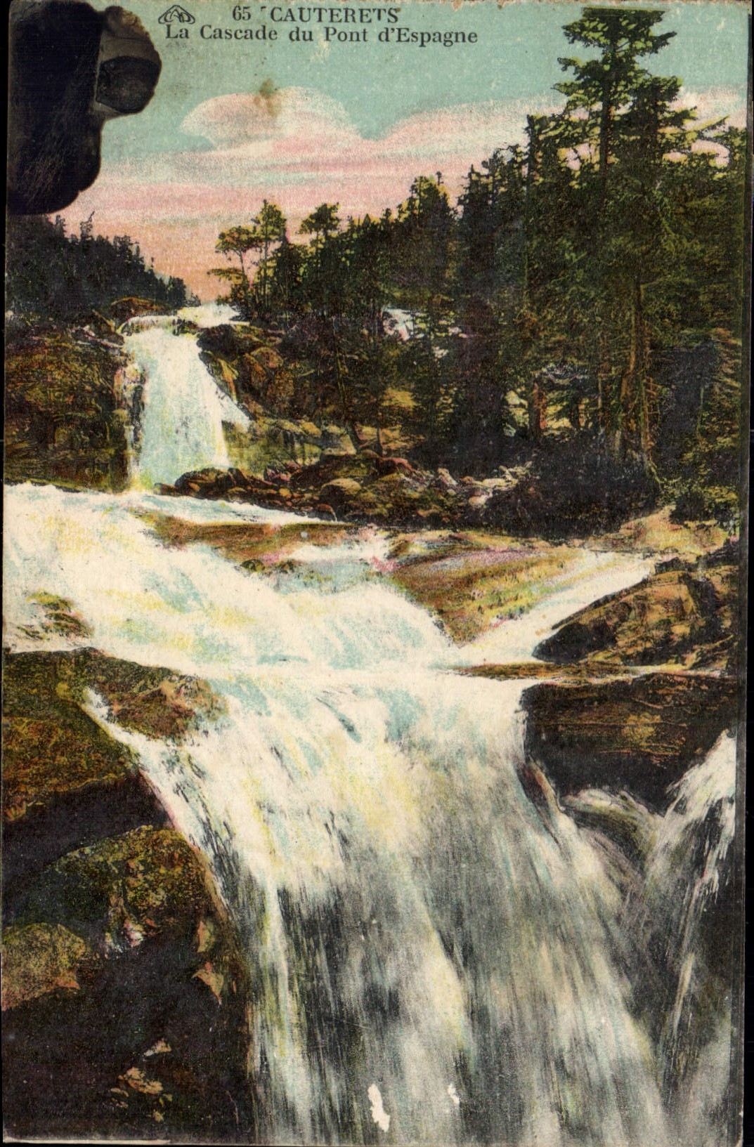CPA Cauterets La Cascade du Pont d'Espagne 