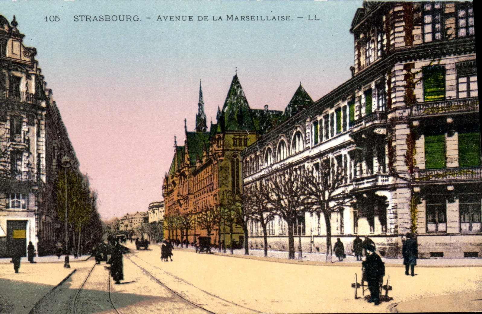 CPA Strasbourg Avenue de la Marseillaise 