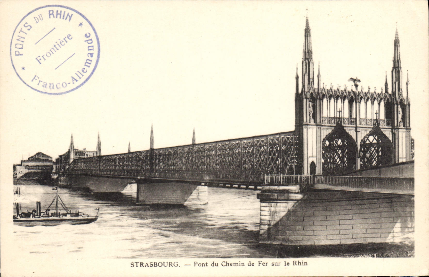 CPA Strasbourg Pont du Chemin de Fer sur le Rhin 
