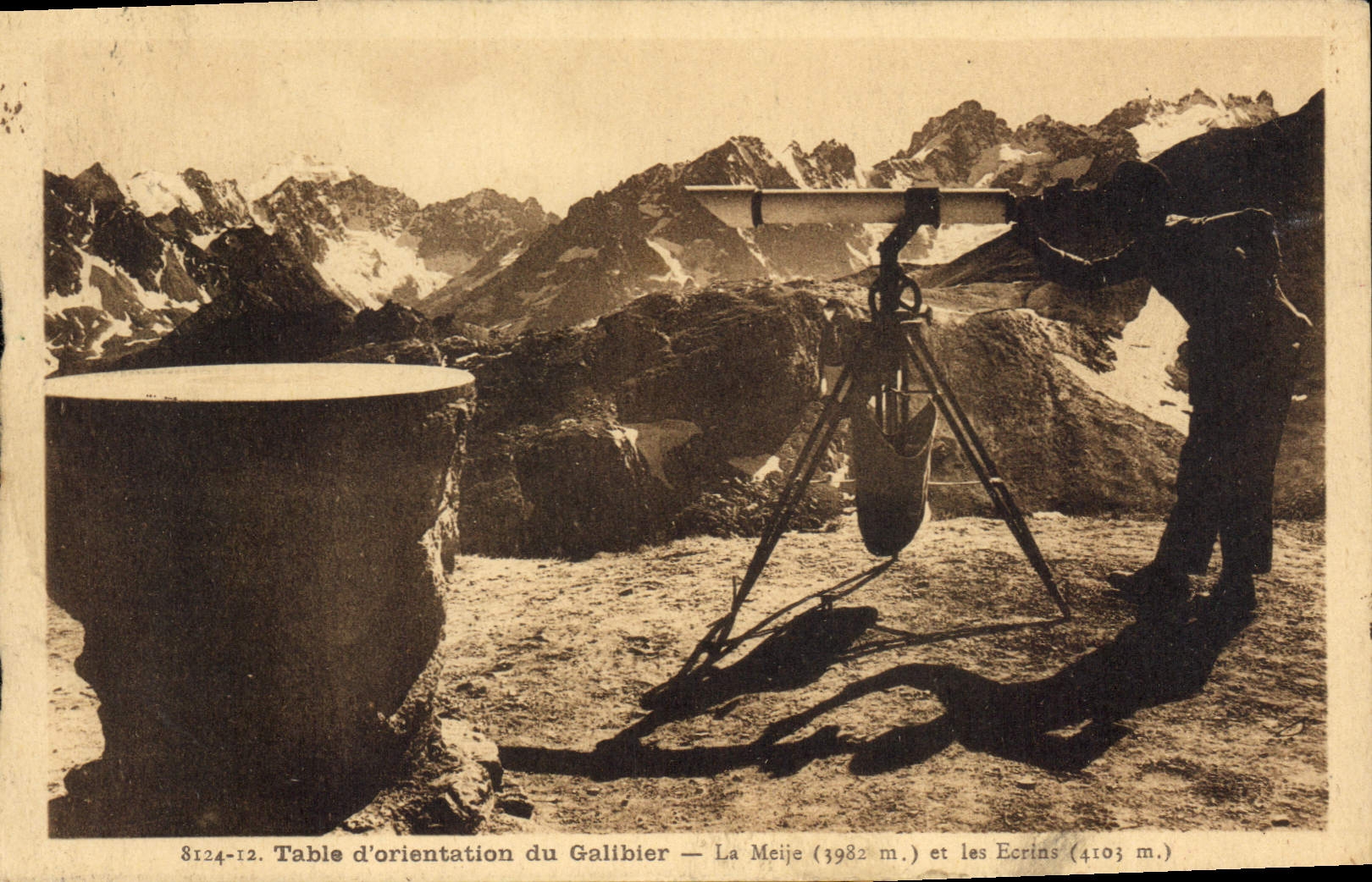 CPA Table d'orientation du Gallbier La Meije et les Ecrins