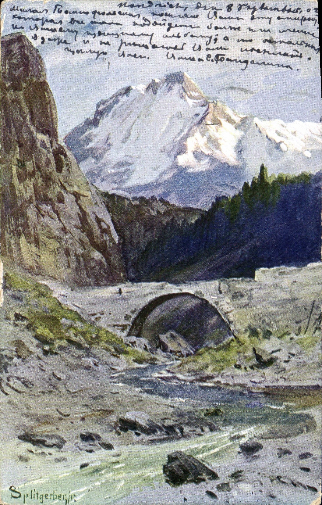 CPA Fantaisie Montagnes