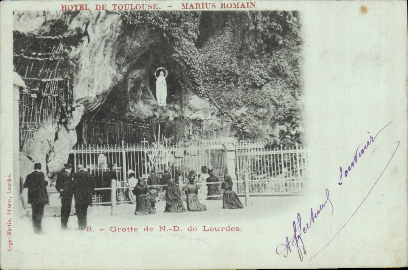 CPA Hotel de Toulose Marius Romain Grotte de ND de Lourdes 