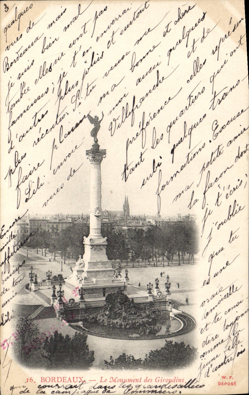 CPA Bordeaux Le Monument des Girondins 