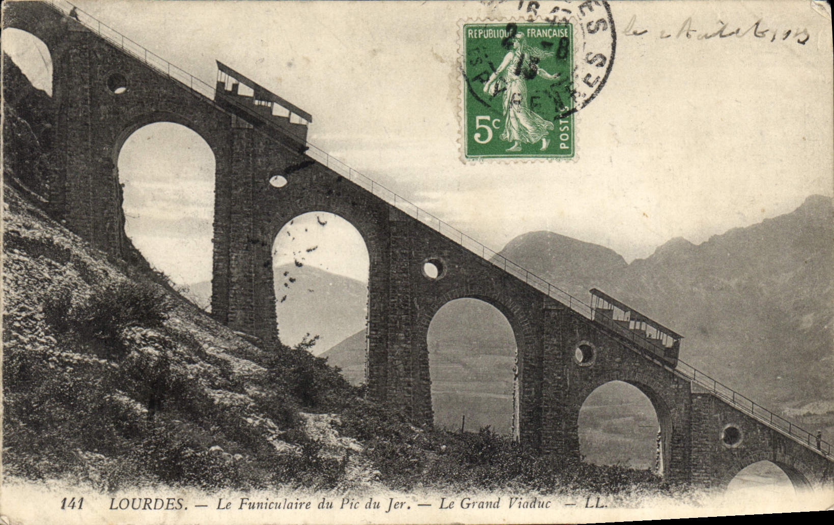 CPA Lourdes Le Funiculaire du Pic de Jer 