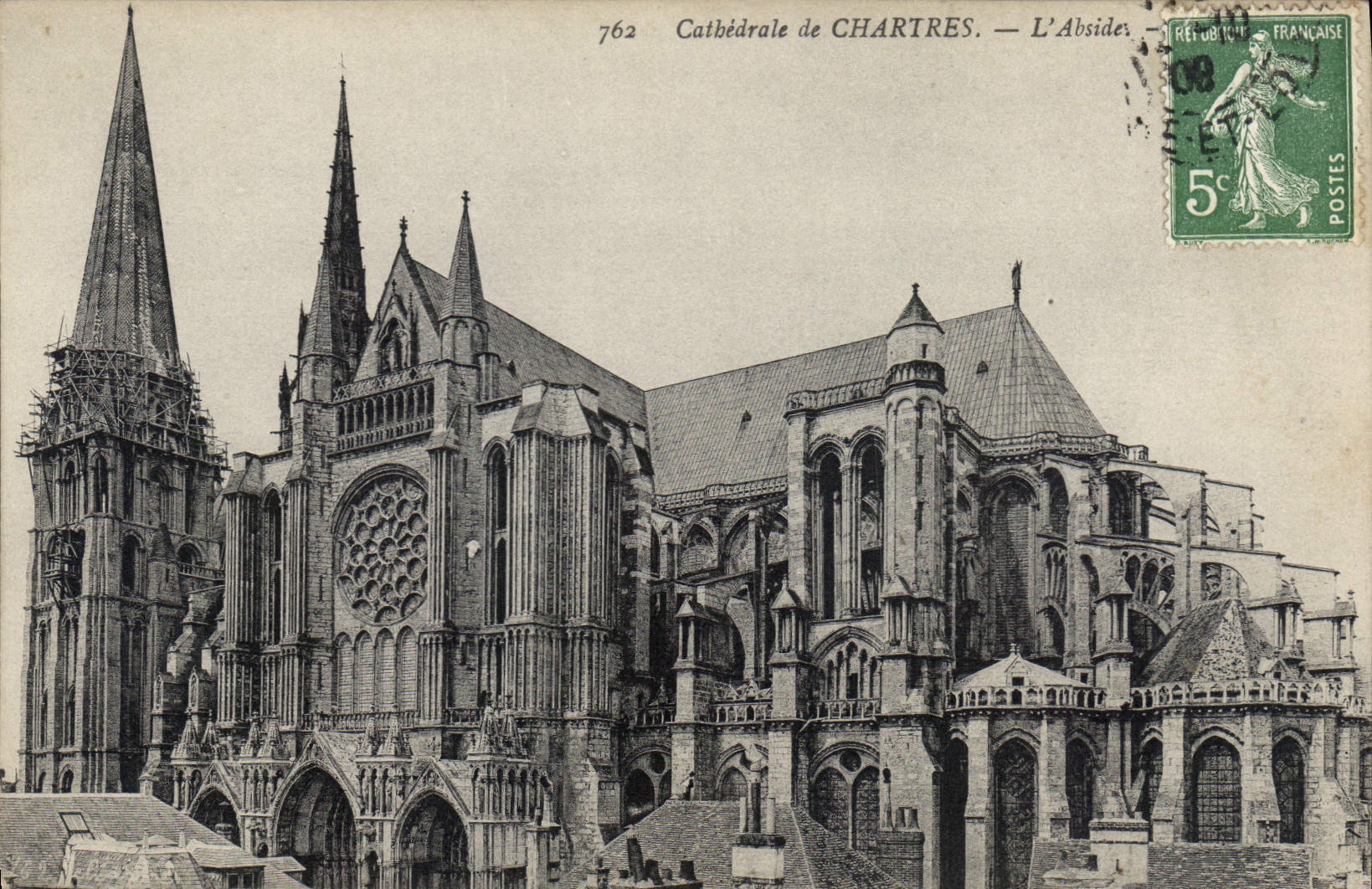 CPA Cathedrale de Chartres l'Abside 
