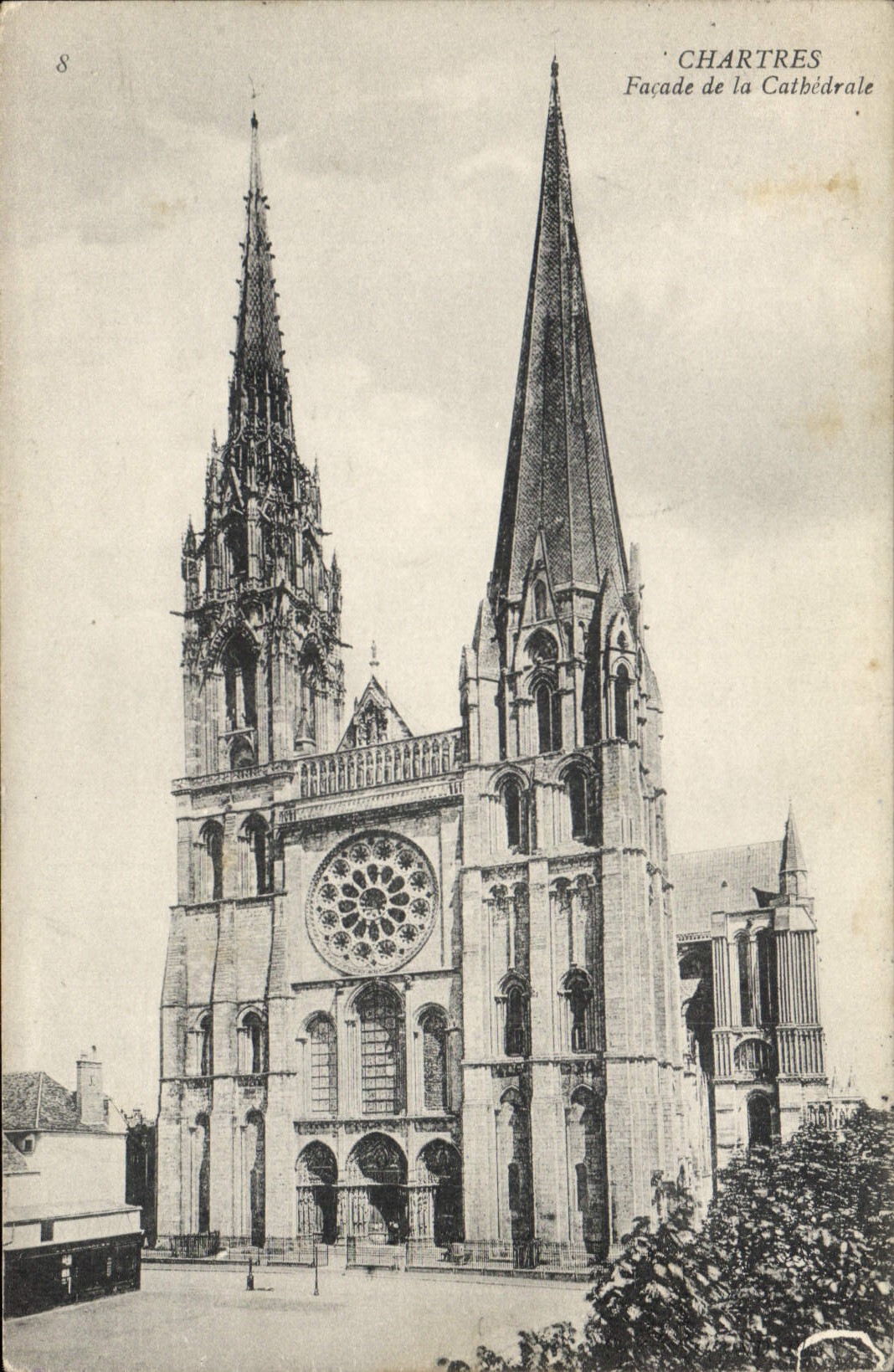 CPA Chartres Facade de la Cathedrale 