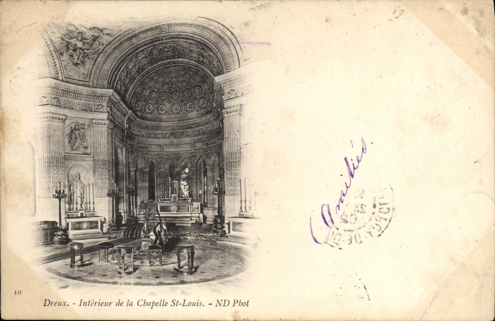 CPA Dreux Interieur de la Chapelle St Louis