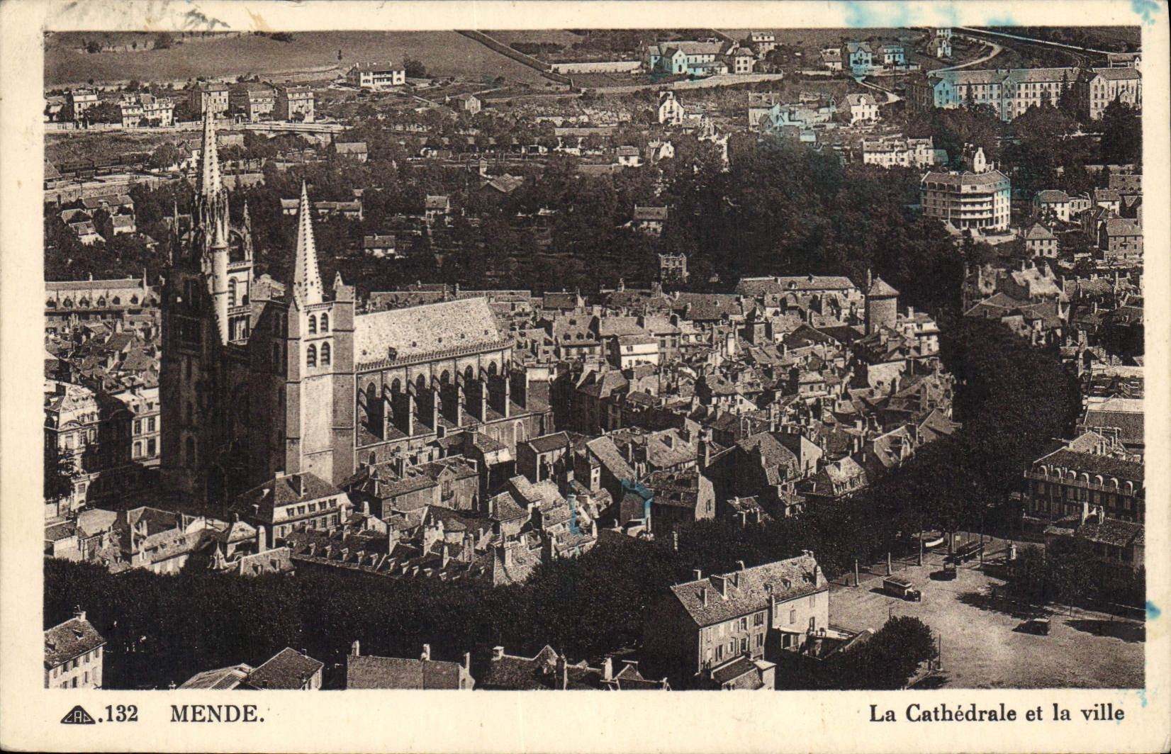 CPA Mende la Cathedrale et la Ville 